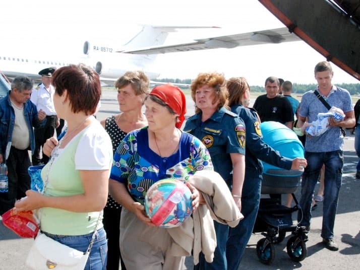 Украинские переселенцы прибыли в Уфу (+2 видео)