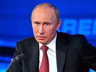 Большая пресс-конференция Владимира Путина: «Мы не атакуем, мы защищаем свои интересы»