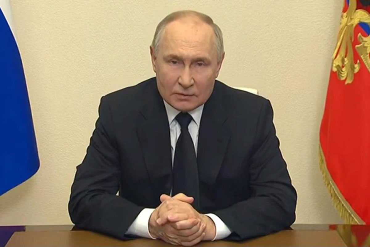 Путин выступил с обращением к россиянам в связи с терактом в Crocus City Hall